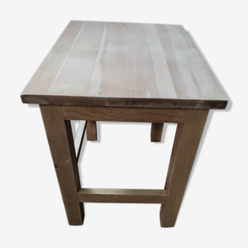 Tabouret bois massif table d'appoint aéro-gommé