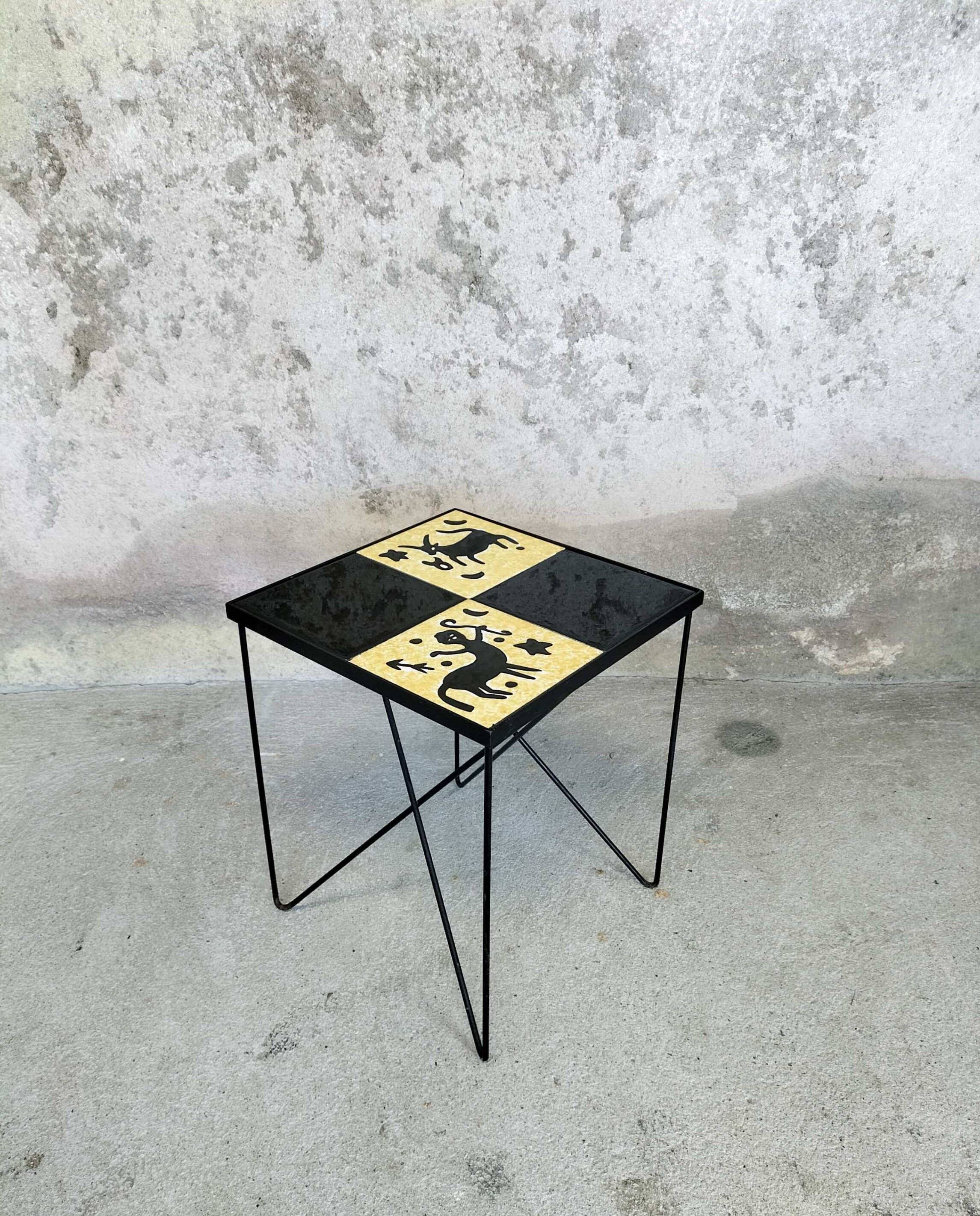 Zodiac tiled side table
