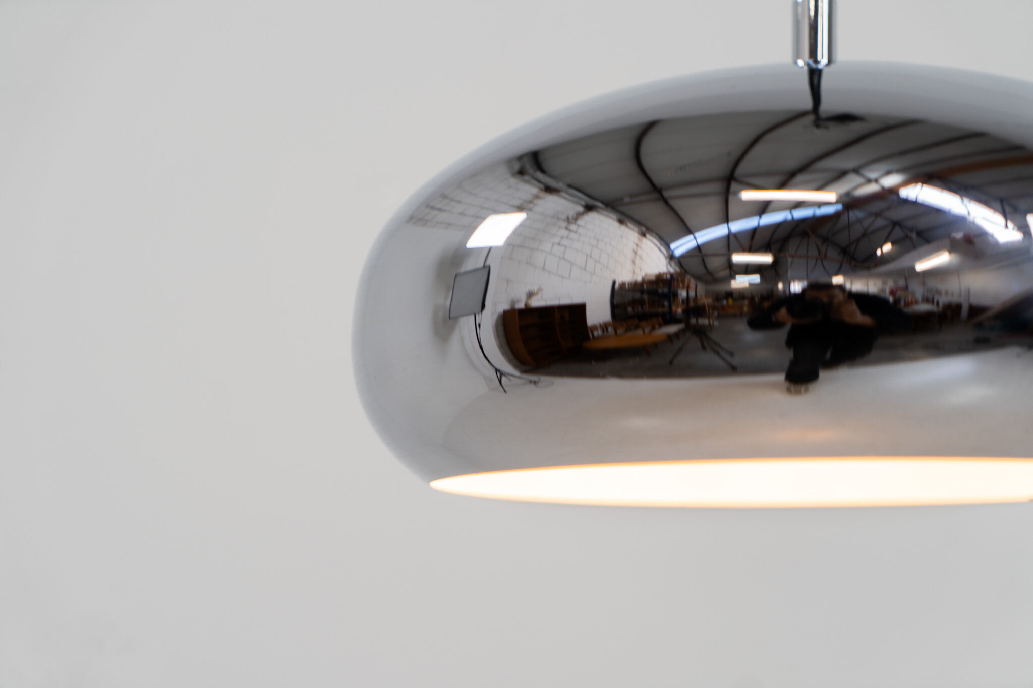 Chrome pendant by Richard Carruthers for Ateljé Lyktan