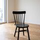 Set of 3 vintage Scandinavian and bistro wooden chairs.