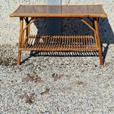Vintage rattan coffee table