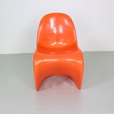 Orange Original Panton S Chairs by Verner Panton for Herman Miller, 1968