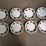 Series of 8 dessert plates