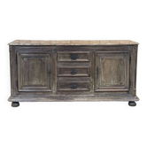 18th-century oak enfilade with a marble-effect painted top.