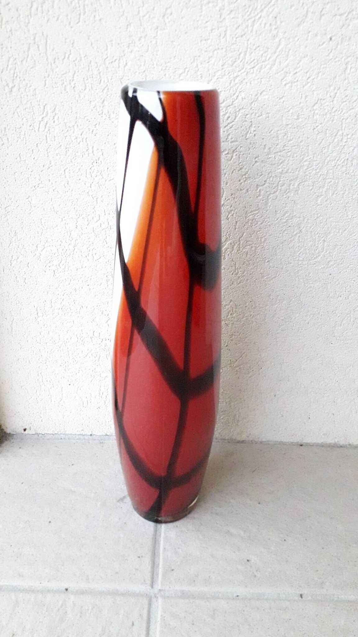 Multicoloured glass vase