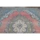 1970s Vintage Persian Handmade Wool Cotton Pink Area Rug 282x385