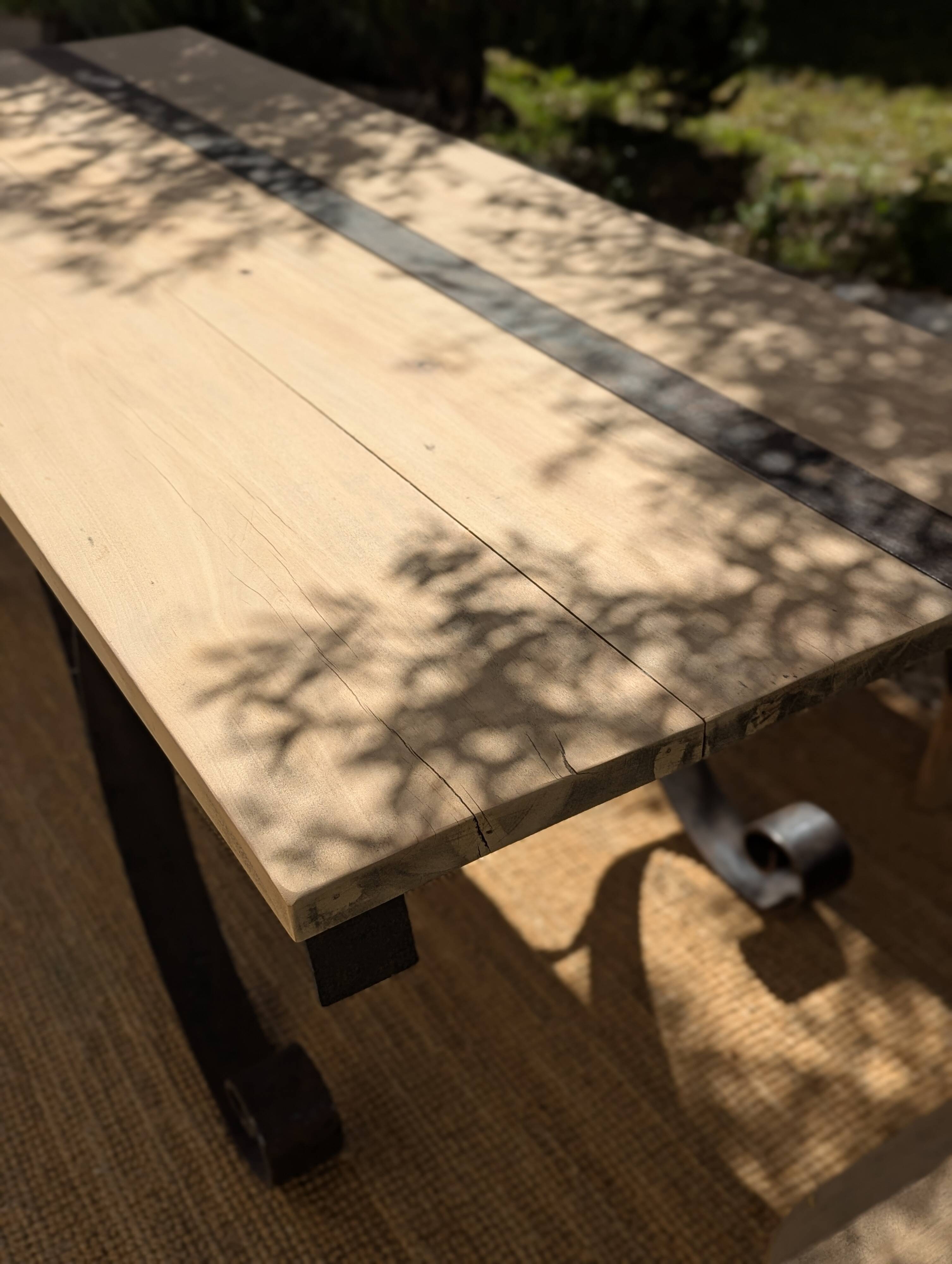 Table set, stools and benches