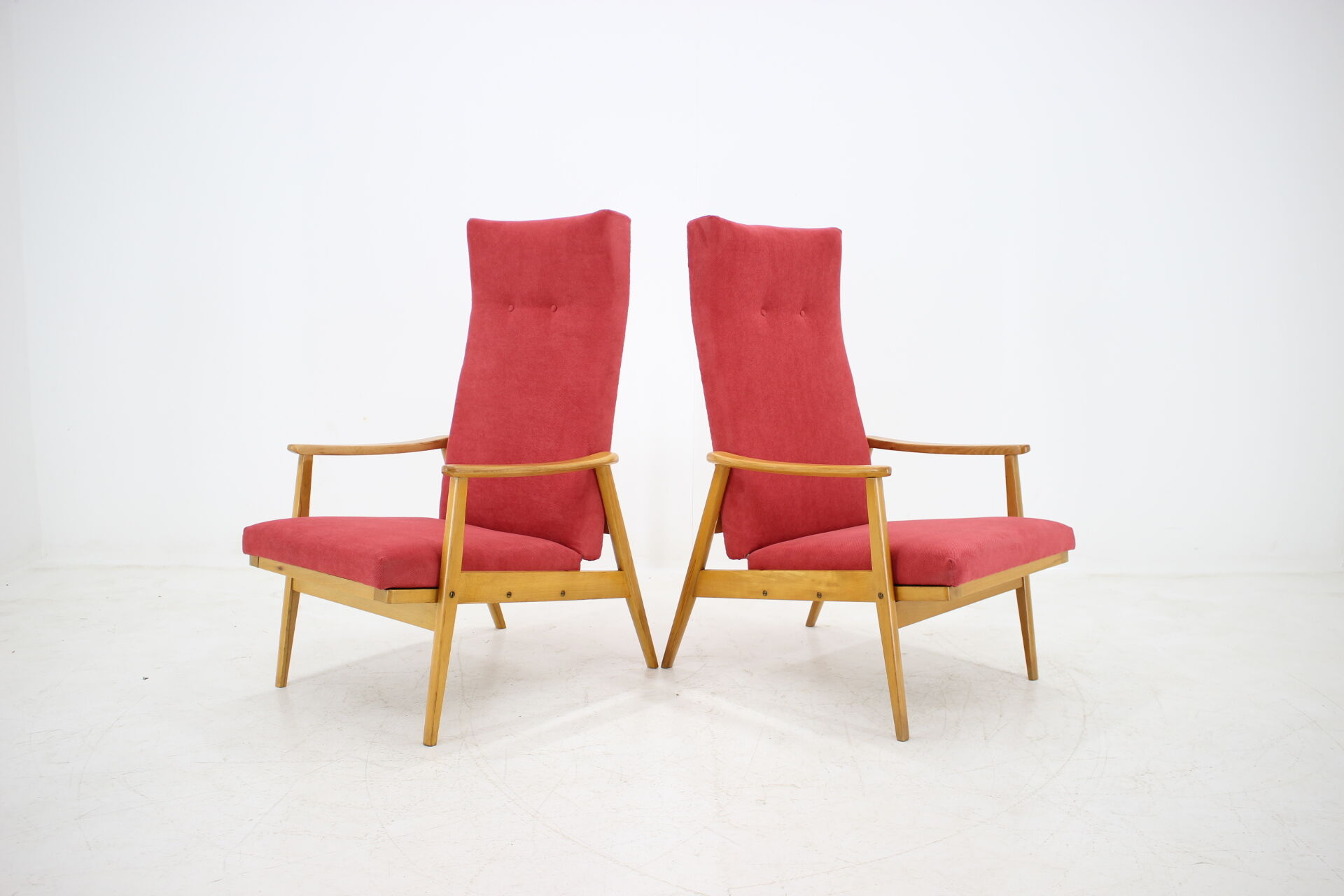 Set of two adjustable armchairs, Thon, 1970