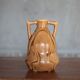Vintage glazed ceramic vase, small vase with handles, interior decoration