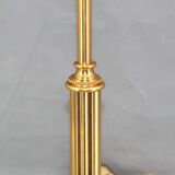 Gilded bronze lamp with pleated shade