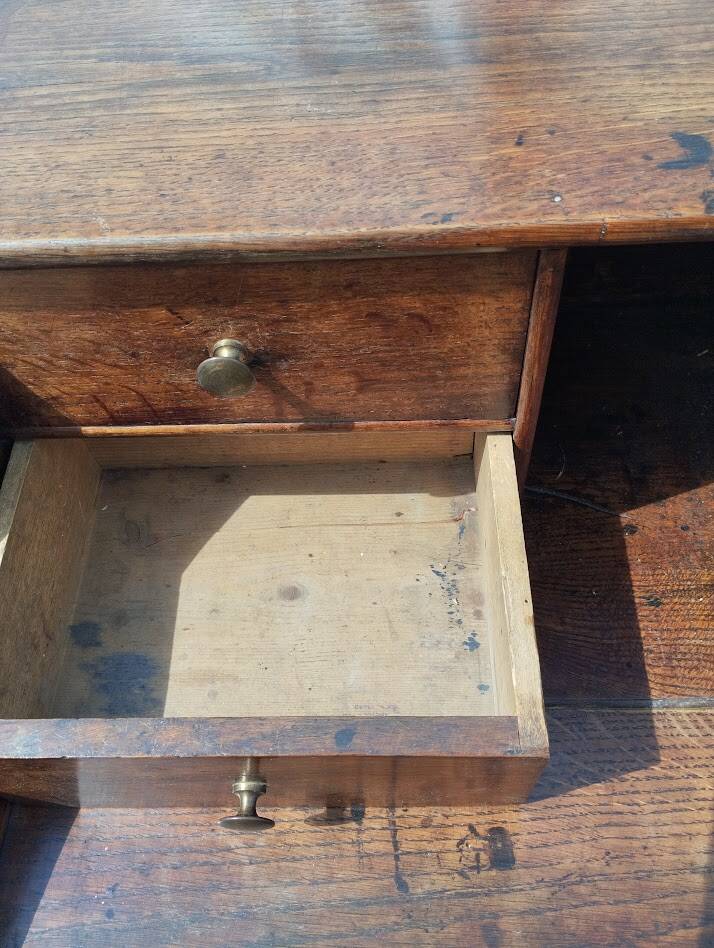 Victorian oak graduated desk – circa 1890-1910.