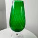 Italian vase in green blown glass