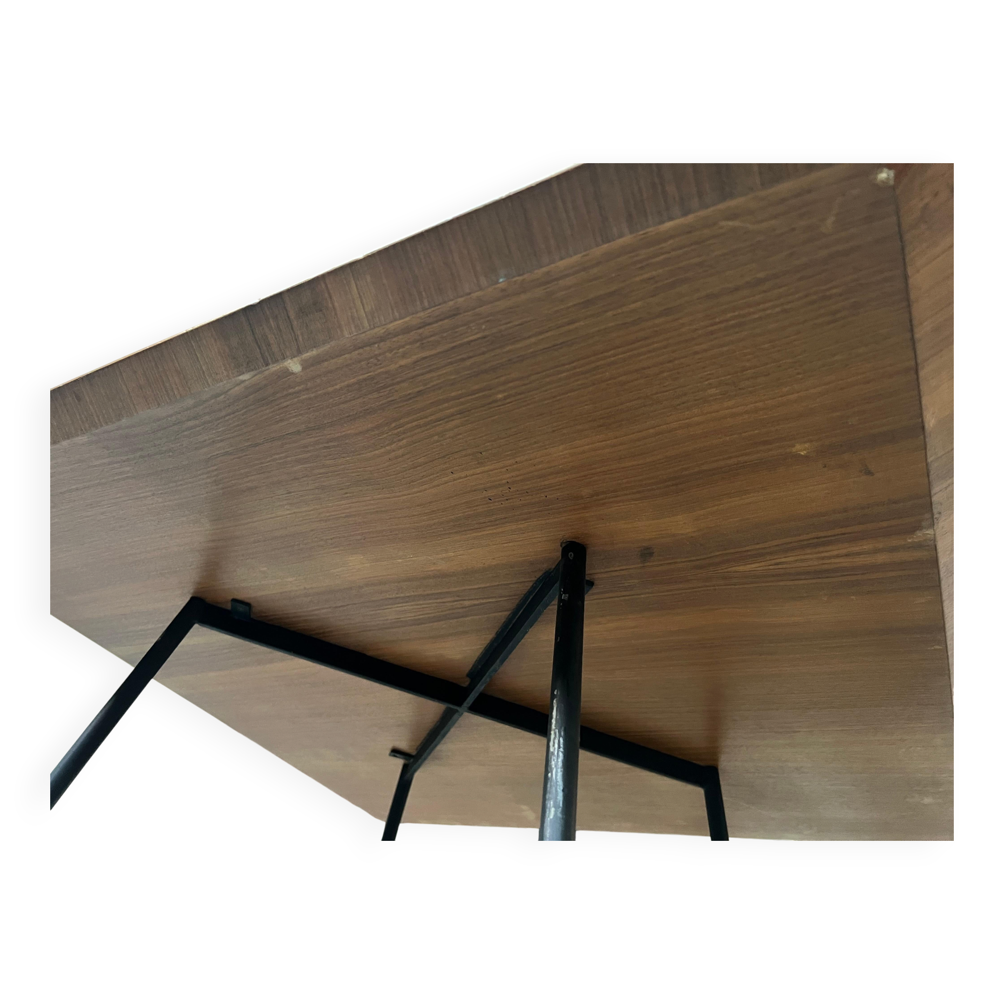 Table basse en bois et métal/laiton par Ico Parisi pour Cassina 1957