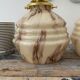 Pair of Art Deco wall lamps in marbled opaline