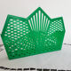 Vintage green plastic mail rack, 50s