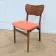 Scandinavian chair wood & vintage orange
