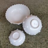 Hollow dishes old salad bowl white earthenware