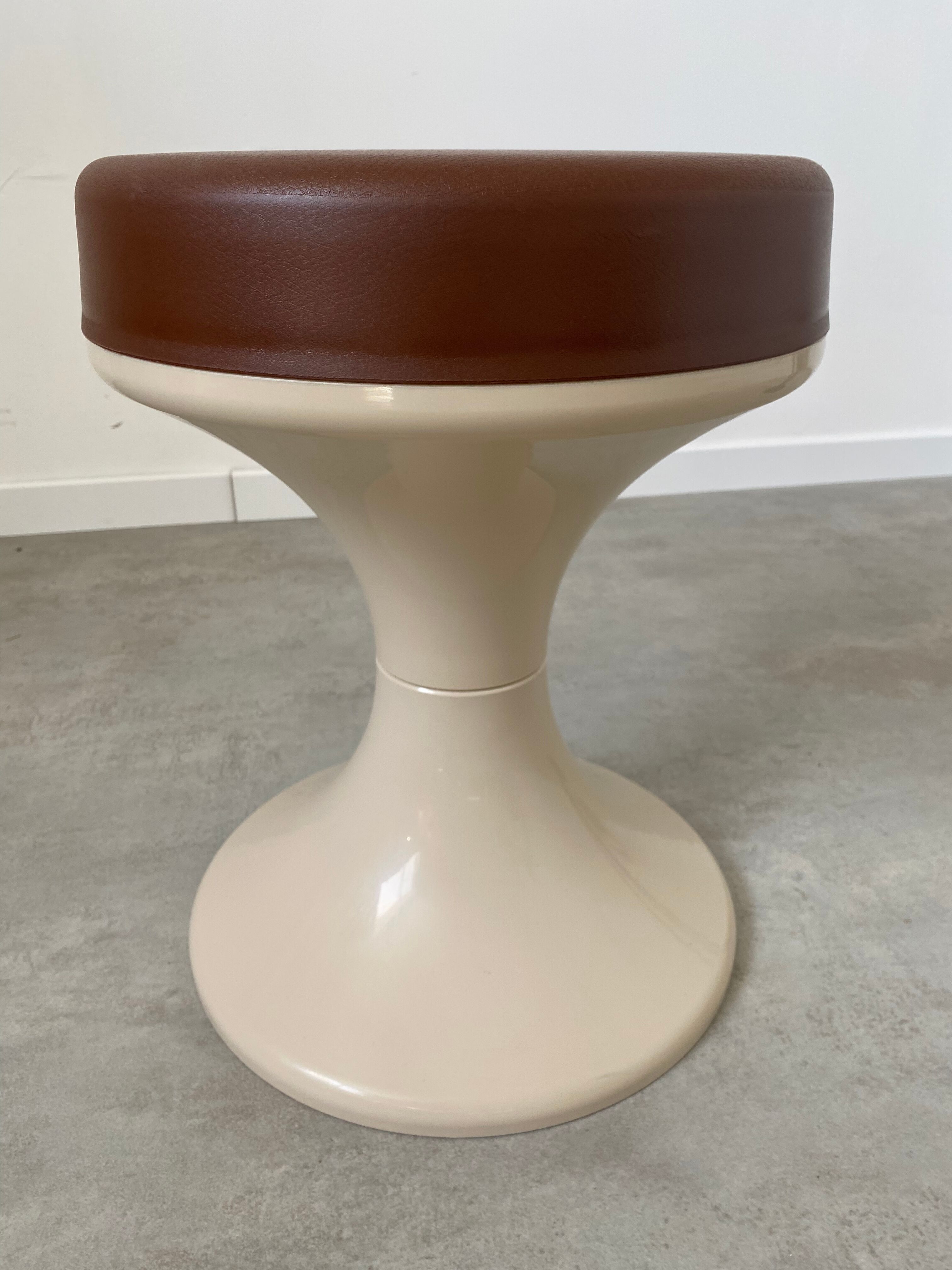 Old vintage plastic tulip stool 1970