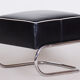 Tabouret de pied en cuir noir tchéquie des années 1930, fabriqué par slezák