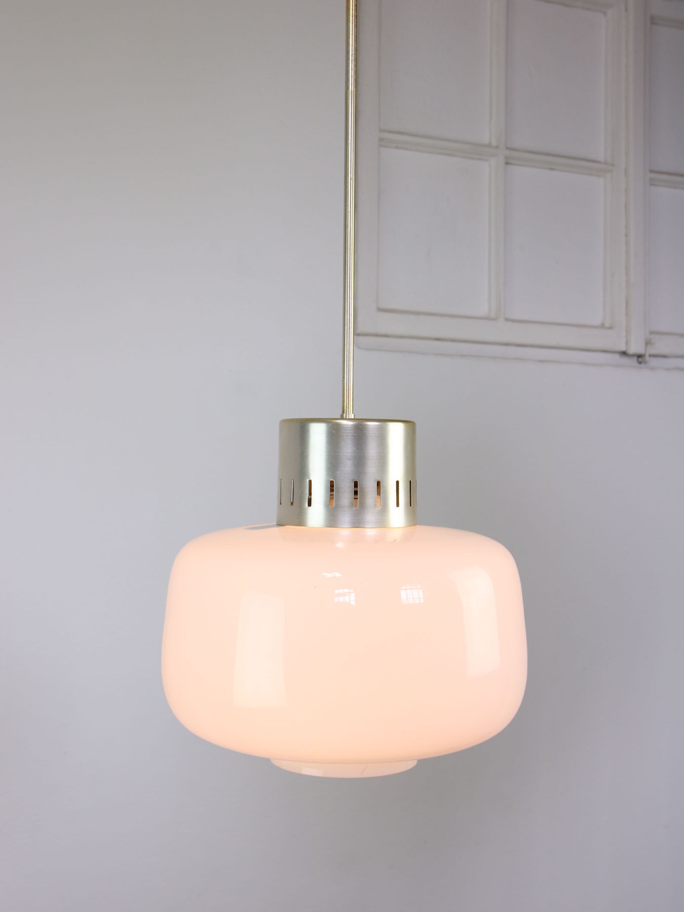 Mid-century Opaline Pendant Lamp