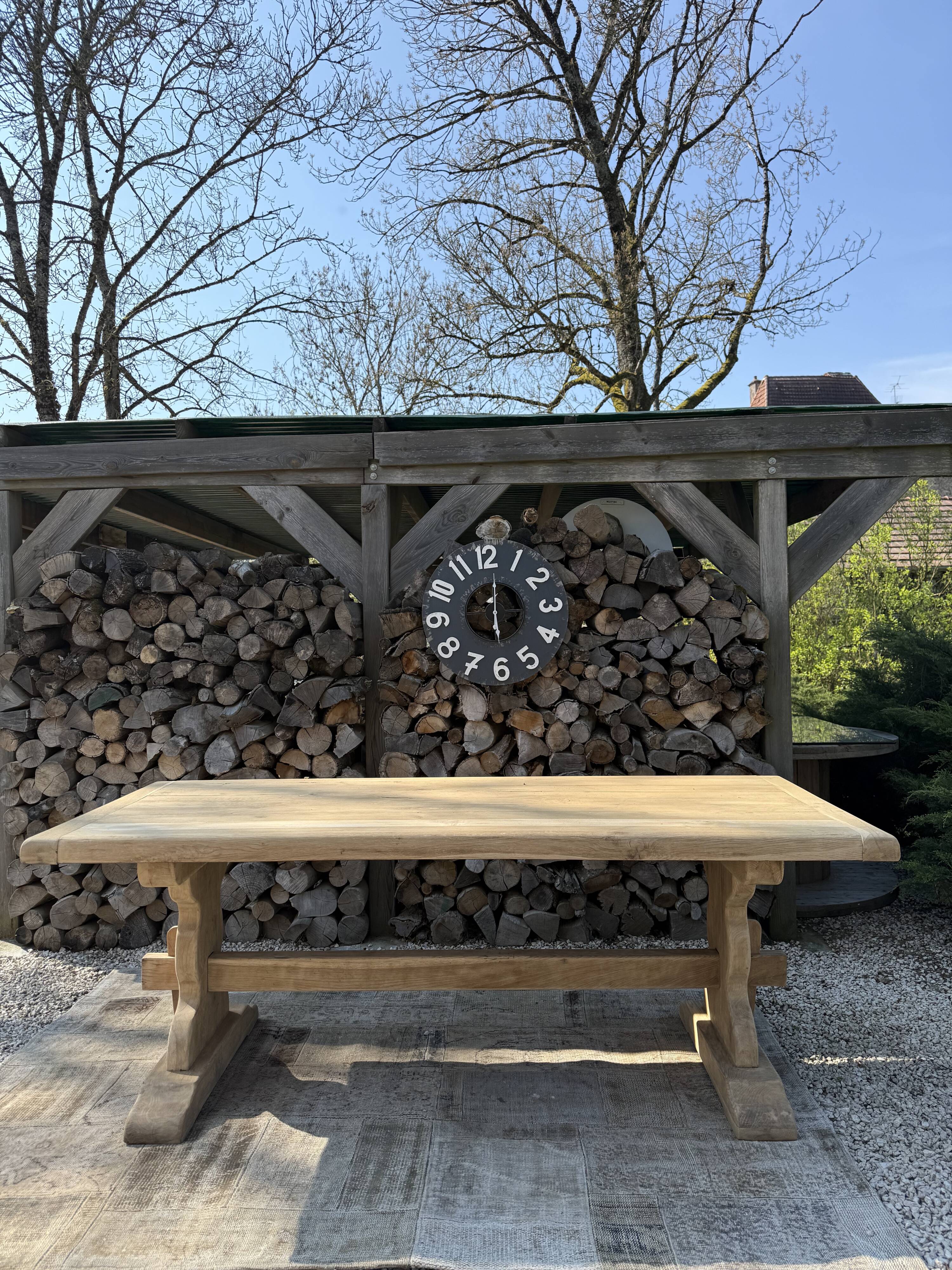 Monastery table made of solid oak.