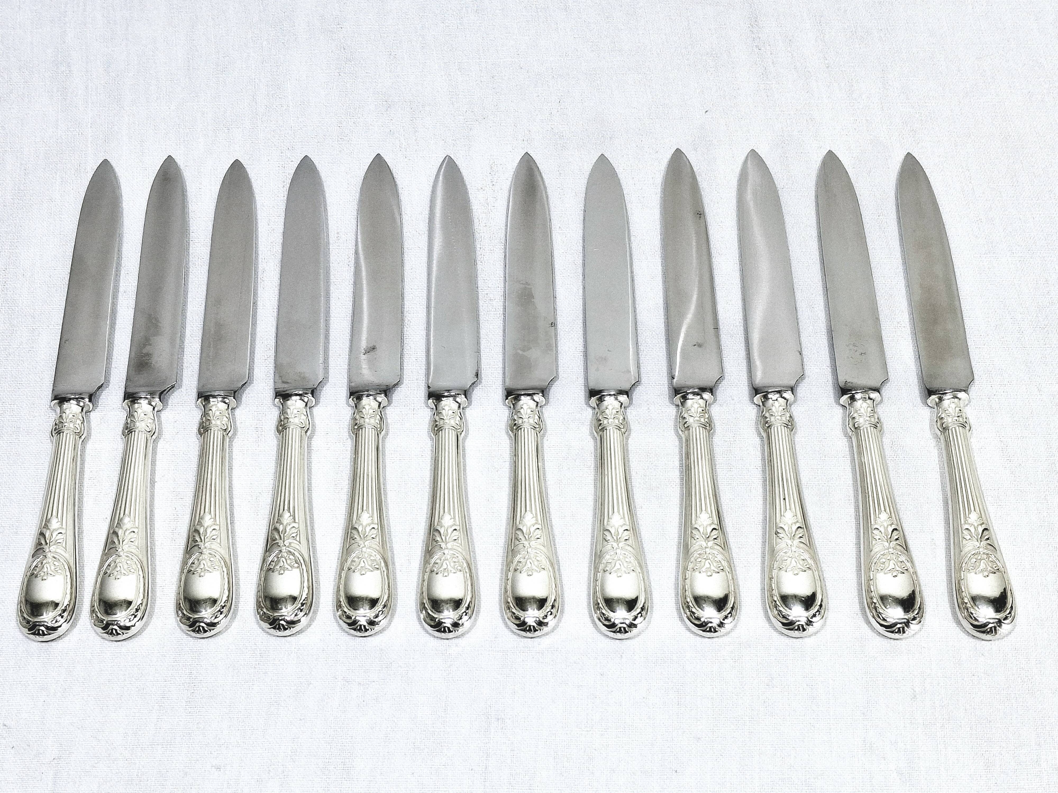 Christofle Cutlery Set - Trianon Model - 155 Pieces, Silver-Plated Metal