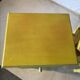 Pair of vintage carved wooden bedside tables – Sunny yellow finish