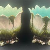 Pair of slip tripod pot covers -