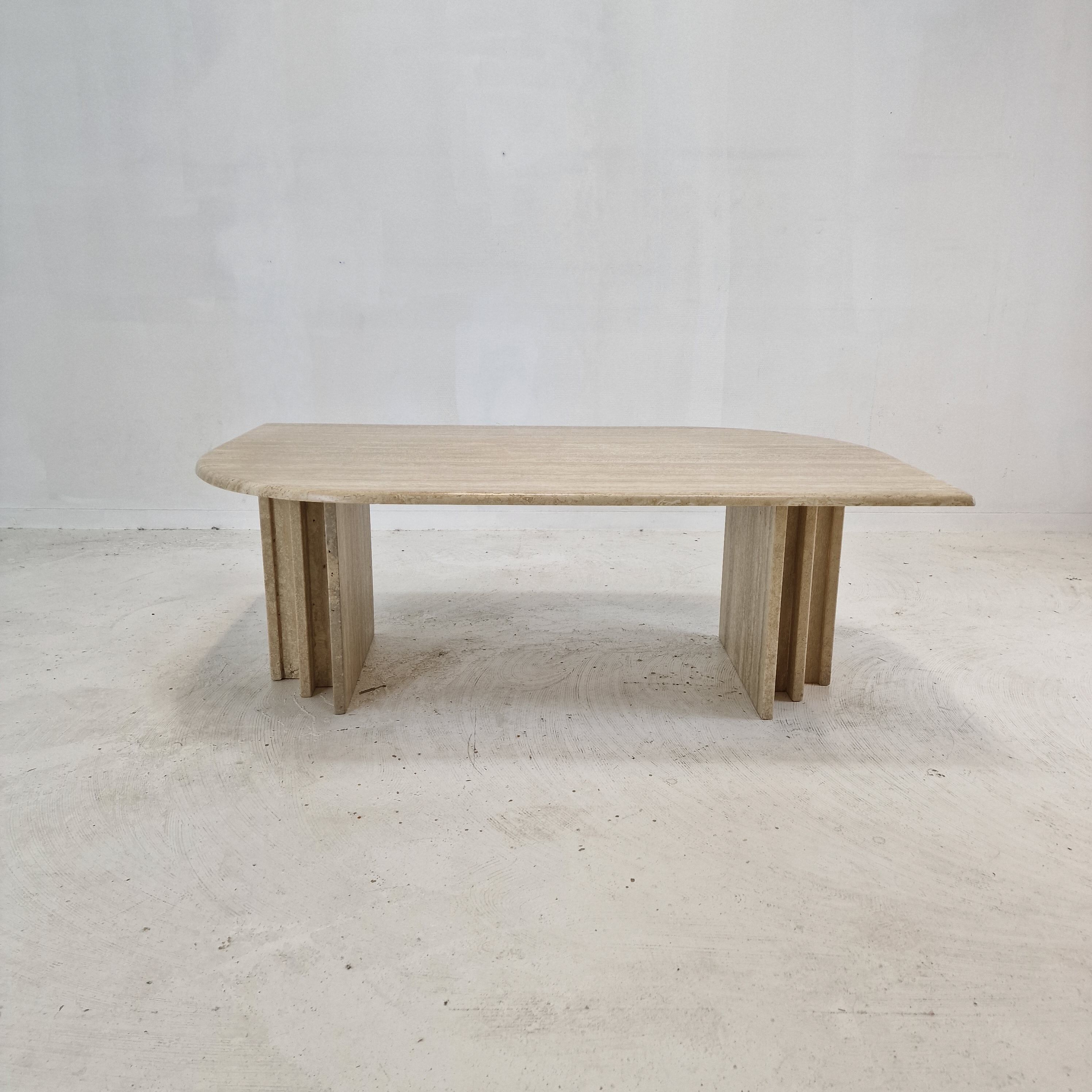 Italian travertine coffee table