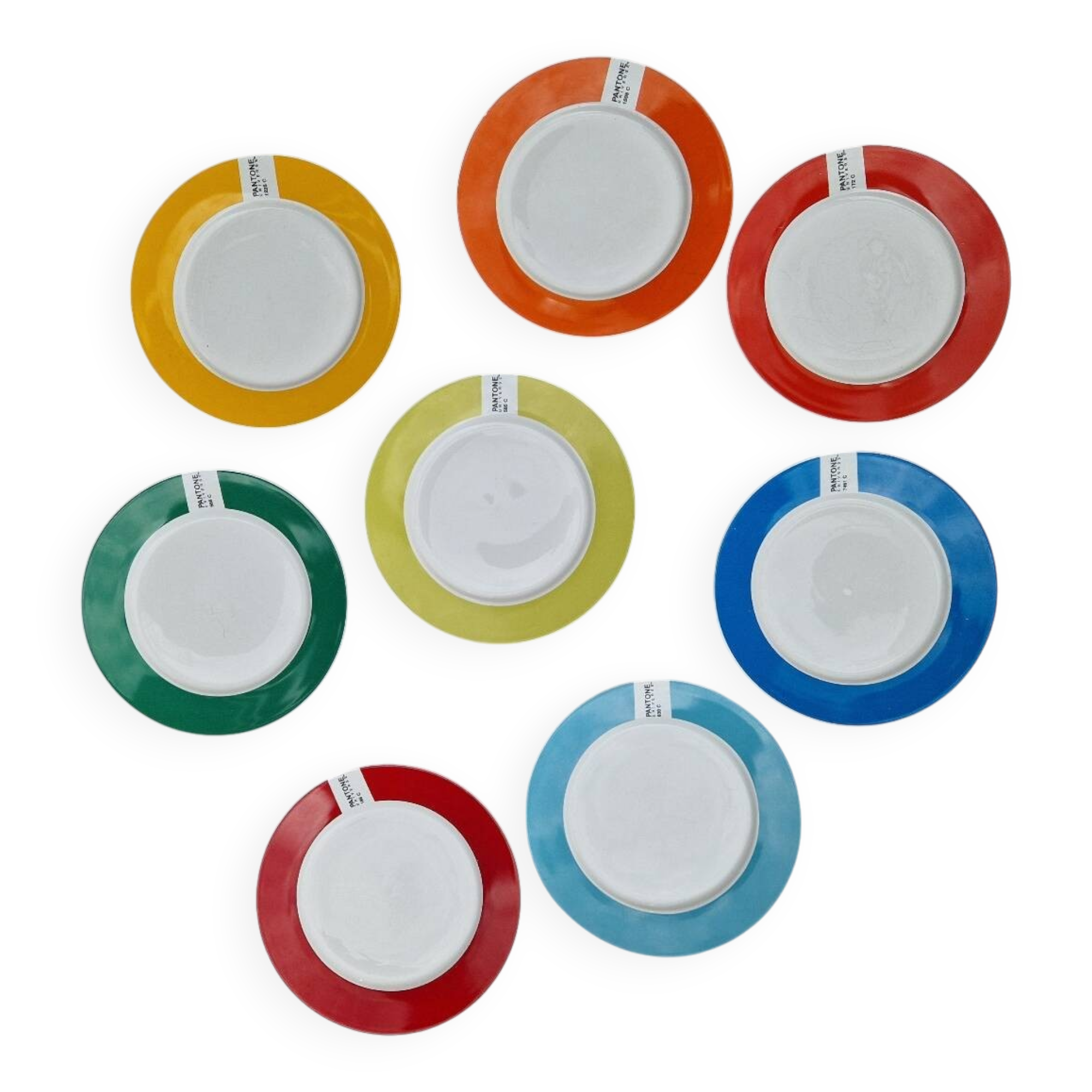 Lot De 8 Assiettes À  Dessert Pantone De Luca Trazzi Pour Serax