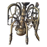 Antique chandelier in 12-pointed brass