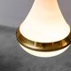 Lampadario a sospensione vetro opalino ottone anni ’50 vintage