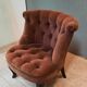 Facteuil toad in padded velvet