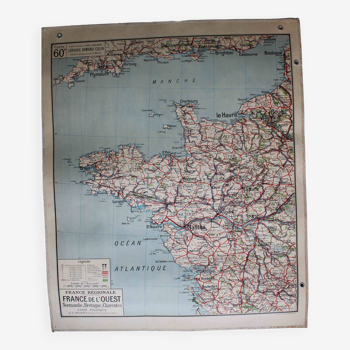 Western France map poster