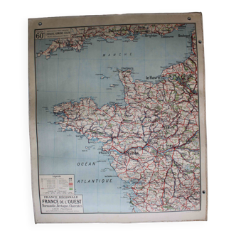 Western France map poster