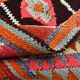 3x11 Burgundy & Orange Vintage Runner Rug, 95x325Cm