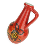 bay keramik 1960's 70's vintage VASE red yellow black lava pattern model 67