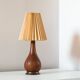 Danish solid teak and brass table lamp