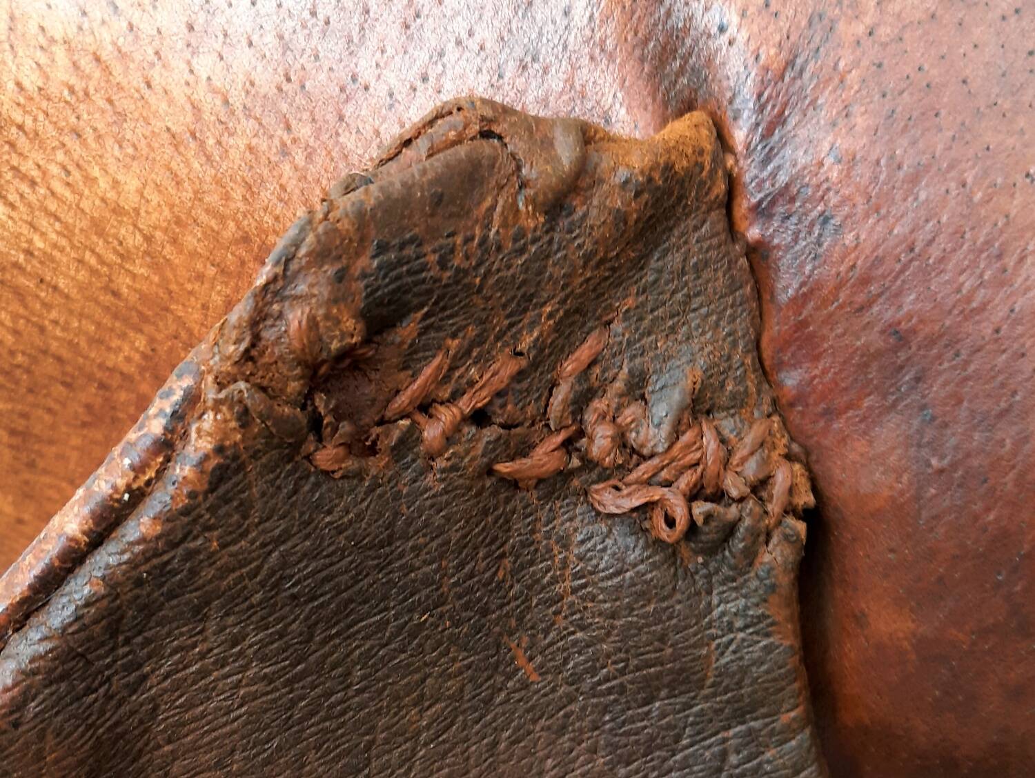 Leather footstool, Dimitri Omersa, 1950s