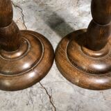 Vintage wood candle holders