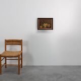 Vintage still life painting of a vase with flowers, France ca. 1940
