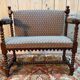 Small office bench in mahogany in the Louis XIII style.