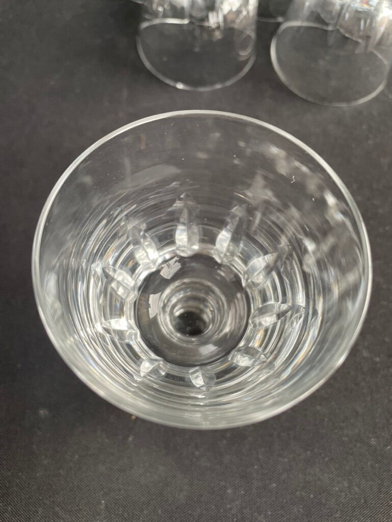 10 crystal port stemmed glasses - XXth