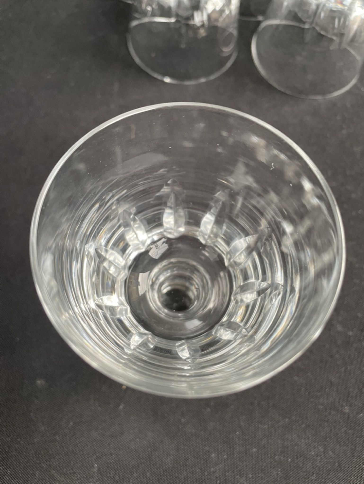 10 crystal port stemmed glasses - XXth