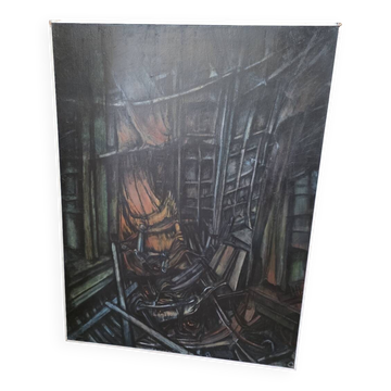Oil painting on canvas from the 50s/70s