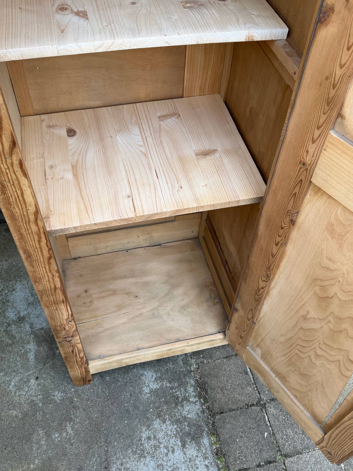 Vintage wooden wardrobe from 1940.