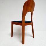 Set of 4 Niels Koefoed chairs blue, 1960s
