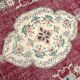 7x10 Persian Burgundy Beige Vintage Rug, 201x323Cm
