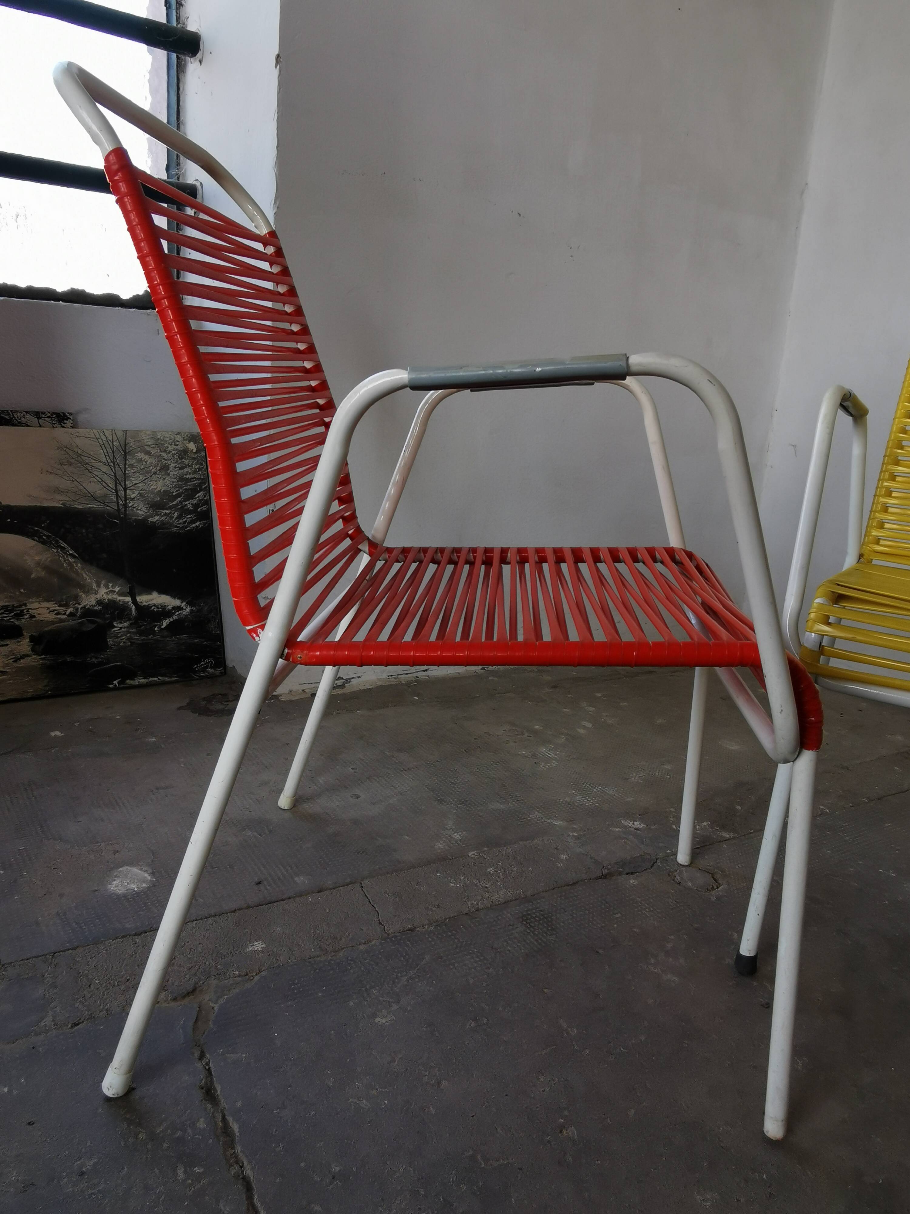 Set of 4 garden armchairs