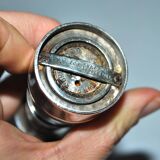 Peter piper vintage english pepper mill in silver metal park green pepper mill